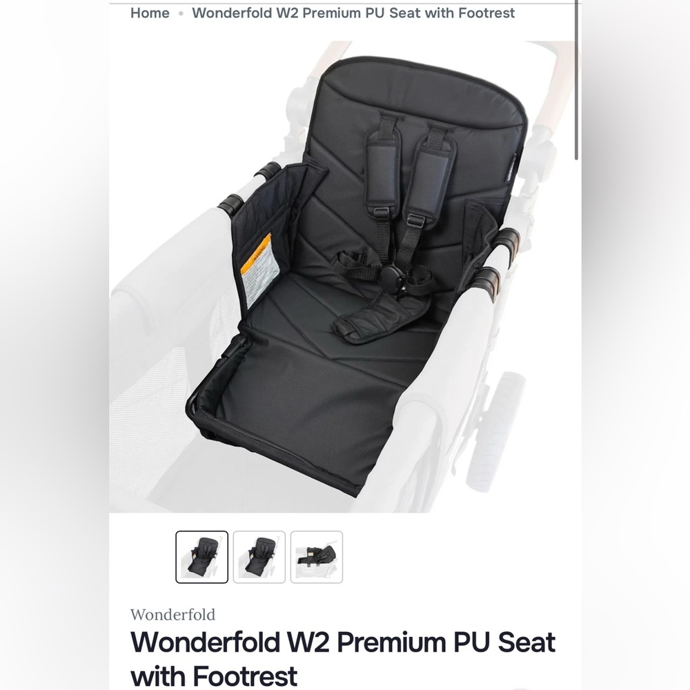 Wonderfold W2 Premium PU Seat with Footrest